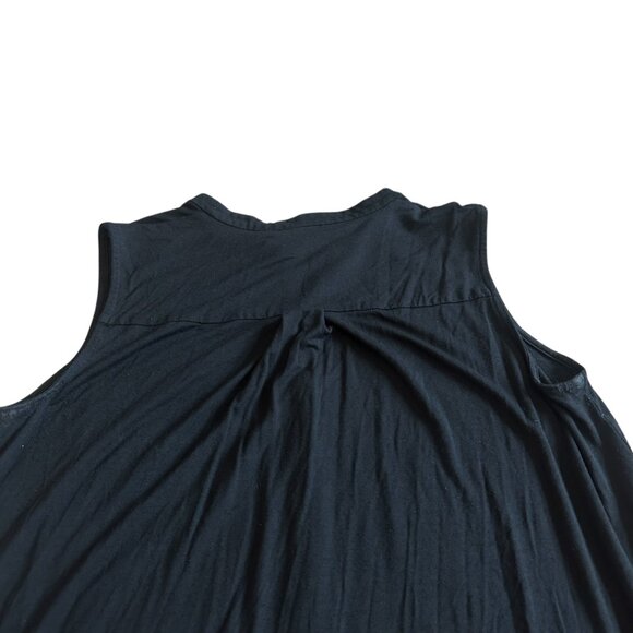 Eileen Fisher Sleeveless Button-Down Dress Crew Neck Stretch Size Medium Women's - Picture 6 of 11